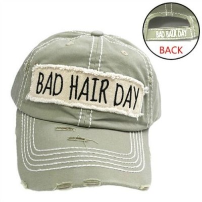 Bad Hair Day Khaki Western Gypsy Vintage Trendy Factory Distressed Cap  eb-13298154
